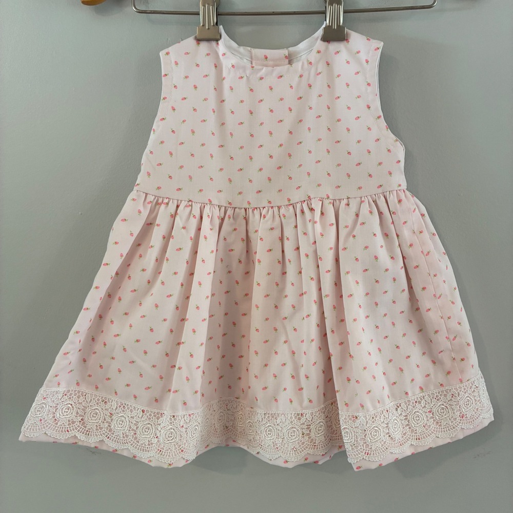 Handmade Floral Dress Rosebud Lace Cottage Coquette Tea Party Shabby Chic Spring